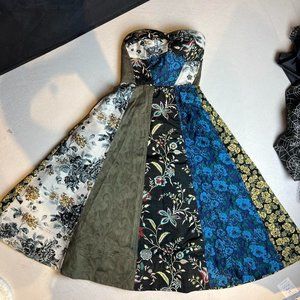 Anthropologie Jacquard Floral Midi